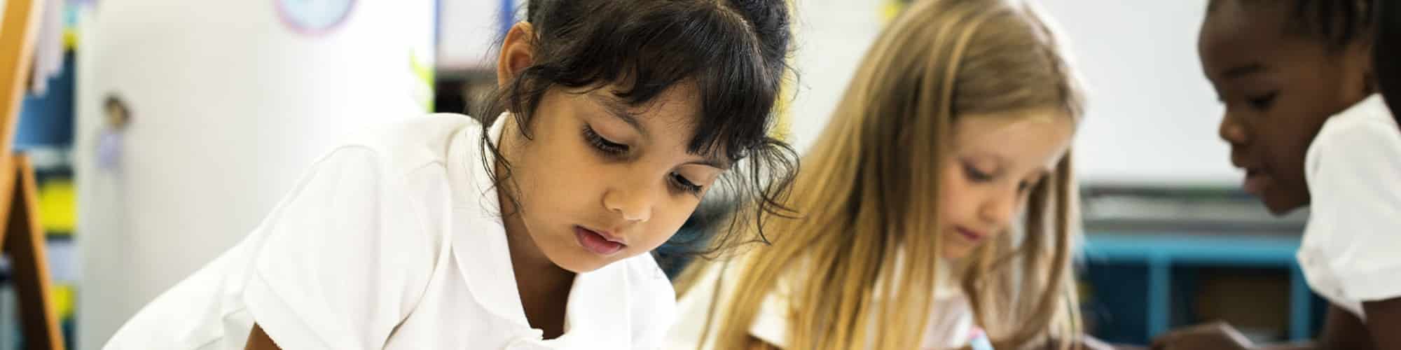 a child writing